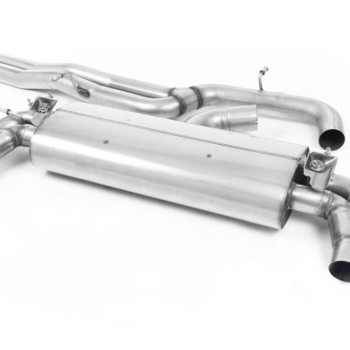 Audi TTRS MK3 Quattro - Non-Resonated (Louder) Cat-Back Exhaust System with Polished Oval Trims - Polished