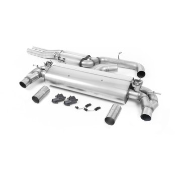 Audi RS3 8V - Resonated (Quieter) Cat-Back Exhaust System with Polished Oval Trims - Polished