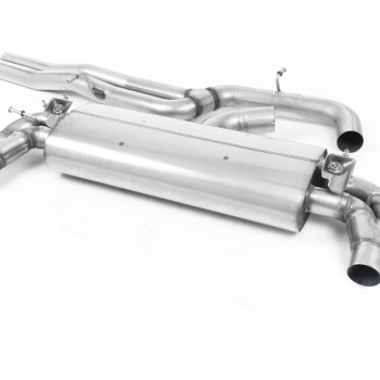 Audi RS3 8V Facelift - Non-Resonated (Louder) Cat-Back Exhaust System with Cerakote Black Trims - Cerakote Black
