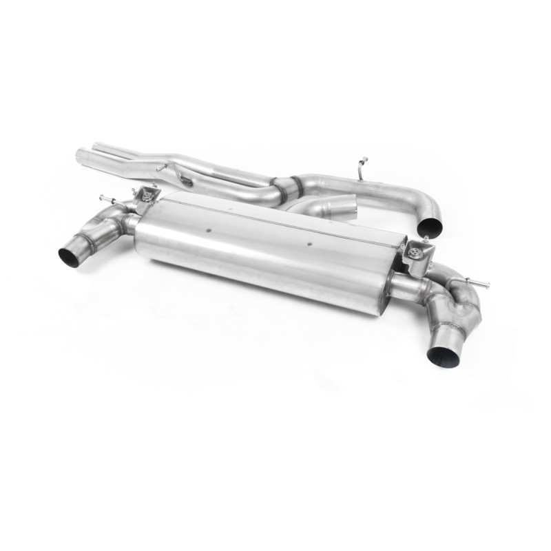 Audi RS3 8V Facelift - Non-Resonated (Louder) Cat-Back Exhaust System with Cerakote Black Trims - Cerakote Black
