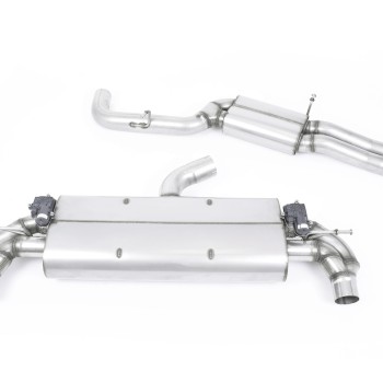 Audi TTRS MK3 Quattro - Resonated (Quieter) Cat-Back Exhaust System with Titanium Oval Trims - Brushed Titanium