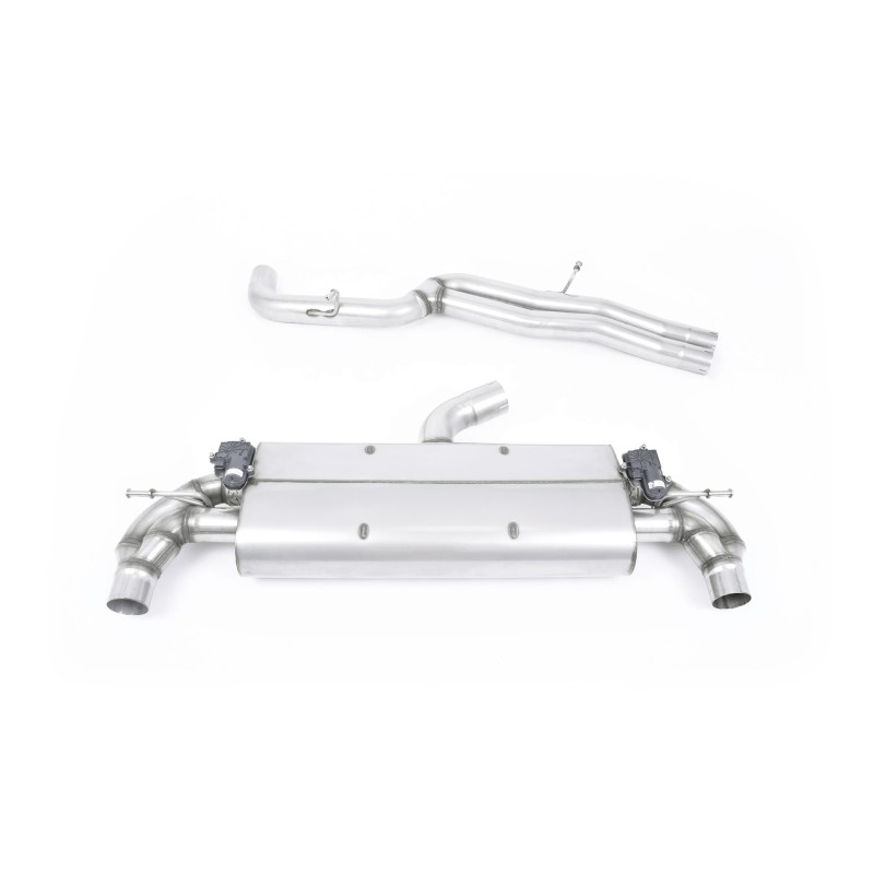 Audi TTRS MK3 Quattro - Non-Resonated (Louder) Cat-Back Exhaust System with Titanium Oval Trims - Brushed Titanium
