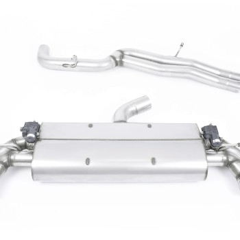 Audi TTRS MK3 Quattro - Non-Resonated (Louder) Cat-Back Exhaust System with Burnt Titanium Oval Trims - Burnt Titanium
