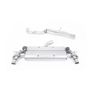 Audi TTRS MK3 Quattro - Non-Resonated (Louder) Cat-Back Exhaust System with Burnt Titanium Oval Trims - Burnt Titanium