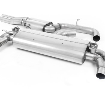 Audi RS3 8V Facelift - Resonated (Quieter) Cat-Back Exhaust System with Burnt Titanium Trims - Burnt Titanium