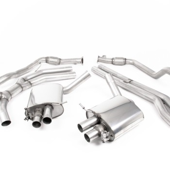 Audi RS5 B9 Non GPF Models - Road+ Cat-Back Exhaust System with Burnt Titanium Oval Trims - Burnt Titanium