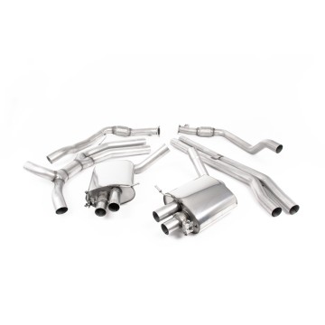 Audi RS5 B9 Non GPF Models - Road+ Cat-Back Exhaust System with Burnt Titanium Oval Trims - Burnt Titanium