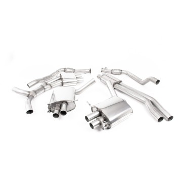 Audi RS5 B9 GPF Models - Resonated (Quieter) Cat-Back Exhaust System with Burnt Titanium Oval Trims - Burnt Titanium