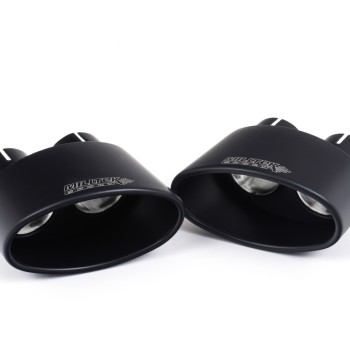 Audi RS5 B9 GPF Models - Road+ Cat-Back Exhaust System with Cerakote Black Oval Trims - Cerakote Black