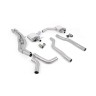 Audi RS6/RS7 C8 - Non Resonated Cat Back System (Twin 80mm) with Cerakote Black Oval Trims - Louder - (OE Requires Cutting) - Cerakote Black