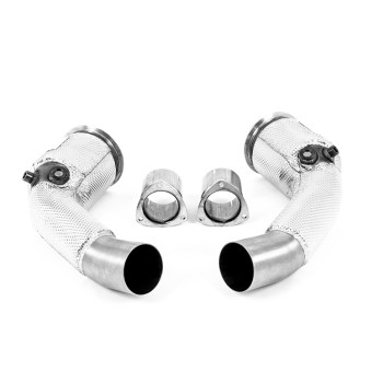 Audi RS6/RS7 C8 & S8 - Large Bore Downpipe with Cat & GPF Delete - For OE - OE
