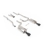 Audi S4 B6 - Non-Resonated (Louder) Cat-Back Exhaust System with Jet-100 Cerakote Black Trims - Cerakote Black - Jet