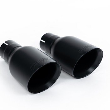 Audi A4 V6/S4 V8 B6 - Resonated (Quieter) Cat-Back Exhaust System with GT-100 Cerakote Black Trims - Cerakote Black - GT