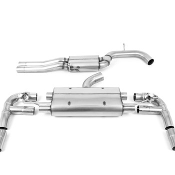 Audi RS3 8V - 80MM Resonated (Quieter) Cat-Back Exhaust System with Polished Trims - Polished