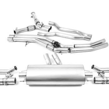 Audi RSQ8 - Non-Resonated (Louder) OPF Back Exhaust - Uses OE Trims