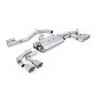 Audi S3 8Y Sportback GPF models - 80mm Non-Resonated (Louder) Cat-Back Exhaust System with Titanium Trims - Brushed Titanium