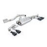 Audi S3 8Y Sportback GPF models - 80mm Non-Resonated (Louder) Cat-Back Exhaust System with Cerakote Black Oval Trims - Cerakote Black Ovals