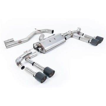 Audi S3 8Y - Part-Resonated Cat-Back Exhaust System with JET-115 Carbon Tips - Carbon Fibre - GT