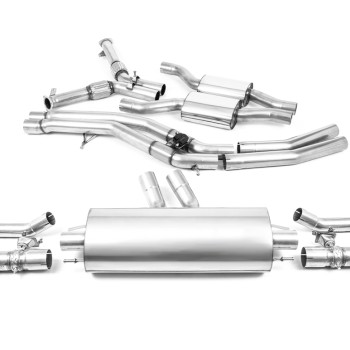 Audi RSQ8 - Resonated (Quieter) Cat-Back Exhaust System - Uses OE Trims - No Cutting Required