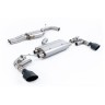 Audi TTRS MK3 Quattro - 80mm Resonated (Quieter) Cat-Back Exhaust System with Cerakote Black Trims - Cerakote Black