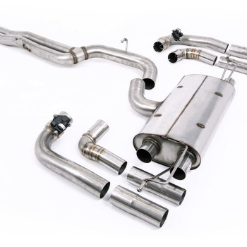 80mm Non Resonated (Louder) OPF/GPF Back Exhaust System For Audi RS3 8Y Saloon/Sedan