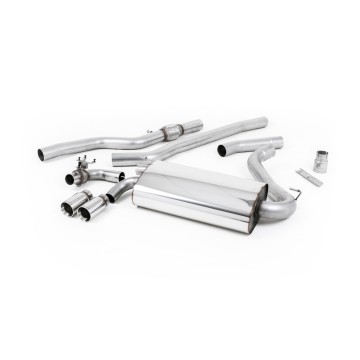 BMW 4 Series F32 428i Manual - Non-Resonated (Louder) Cat-Back Exhaust System with Polished Trims - Polished