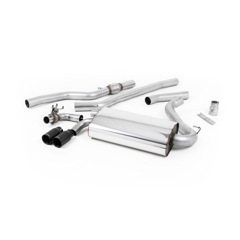 BMW 4 Series F32 428i Manual - Non-Resonated (Louder) Cat-Back Exhaust System Cerakote Black Trims - Cerakote Black