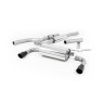 BMW 4 Series F32 428i Manual - Resonated (Quieter) Cat-Back Exhaust System with Cerakote Black Trims (For 435i M Sport Valance) - Cerakote Black