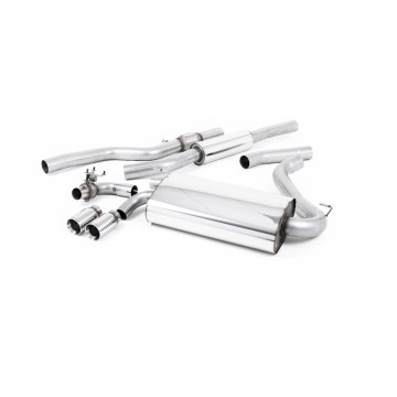 BMW 4 Series F32 428i Auto - Resonated (Quieter) Cat-Back Exhaust System with Polished Trims - Polished
