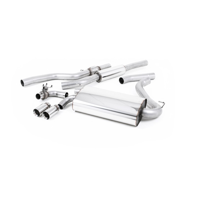 BMW 4 Series F32 428i Auto - Resonated (Quieter) Cat-Back Exhaust System with Polished Trims - Polished