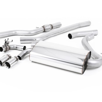 BMW 4 Series F32 428i Auto - Non-Resonated (Louder) Cat-Back Exhaust System with Polished Trims - Polished