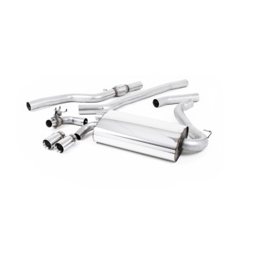 BMW 4 Series F32 428i Auto - Non-Resonated (Louder) Cat-Back Exhaust System with Polished Trims - Polished