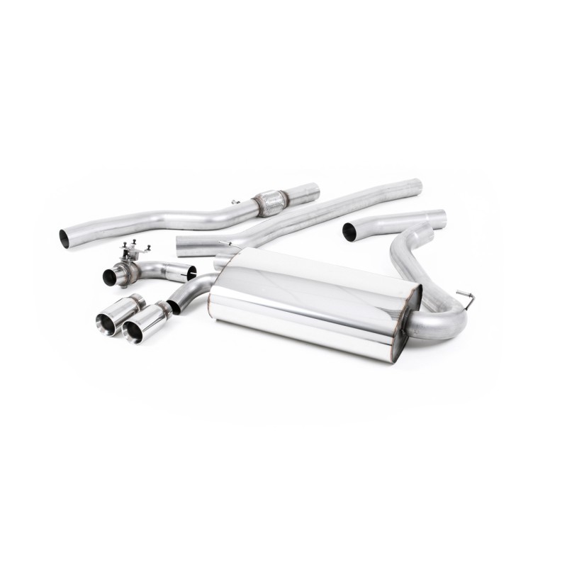 BMW 4 Series F32 428i Auto - Non-Resonated (Louder) Cat-Back Exhaust System with Polished Trims - Polished