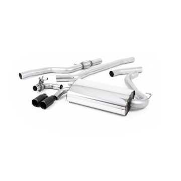 BMW 4 Series F32 428i Auto - Non-Resonated (Louder) Cat-Back Exhaust System with Cerakote Black trims - Cerakote Black