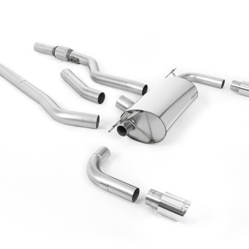 BMW 4 Series F32 428i Auto - Non-Resonated (Louder) Cat-Back Exhaust System Polished Trims (For 435i M Sport Valance) - Polished