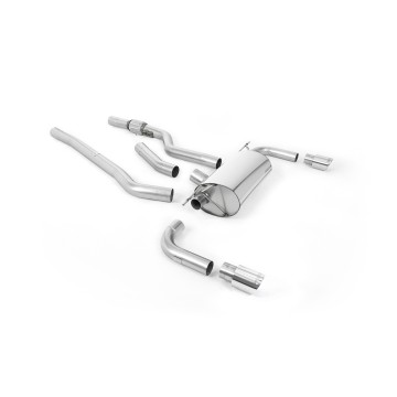 BMW 4 Series F32 428i Auto - Non-Resonated (Louder) Cat-Back Exhaust System Polished Trims (For 435i M Sport Valance) - Polished