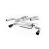 BMW 4 Series F32 428i Auto - Non-Resonated (Louder) Cat-Back Exhaust System with Cerakote Black Trims (For 435i M Sport Valance) - Cerakote Black