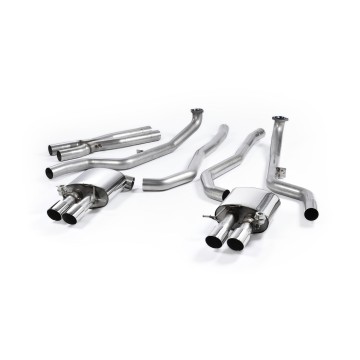 BMW M5 F10 - Cat-Back Exhaust System with Polished Trims - Polished