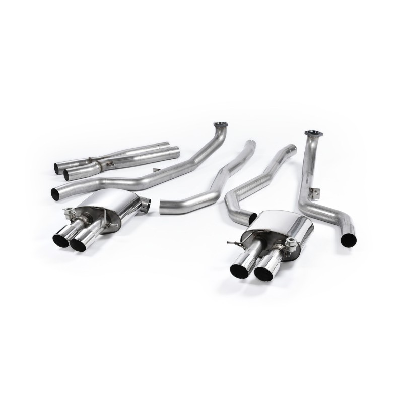 BMW M5 F10 - Cat-Back Exhaust System with Polished Trims - Polished