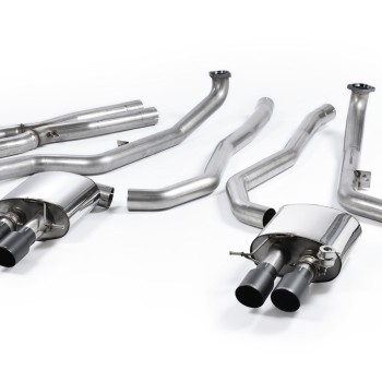 BMW M5 F10 - Cat-Back Exhaust System with Cerakote Black Trims - Cerakote Black