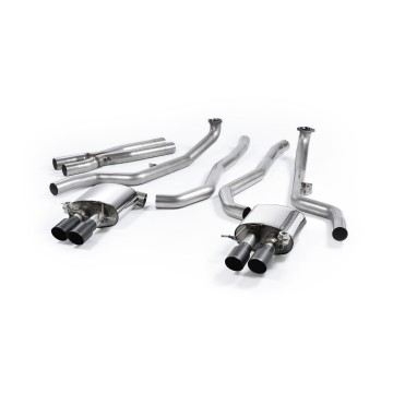 BMW M5 F10 - Cat-Back Exhaust System with Cerakote Black Trims - Cerakote Black