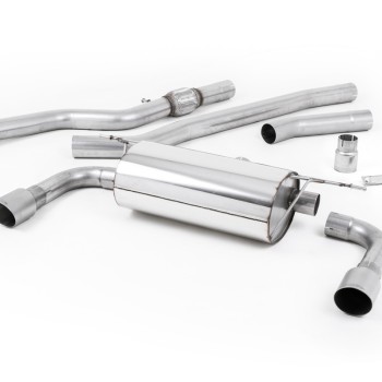 BMW 4 Series F32 428i Manual - Non-Resonated (Louder) Cat-Back Exhaust System with Titanium Trims (For 435i M Sport Valance) - Brushed Titanium