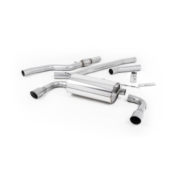 BMW 4 Series F32 428i Manual - Non-Resonated (Louder) Cat-Back Exhaust System with Titanium Trims (For 435i M Sport Valance) - Brushed Titanium