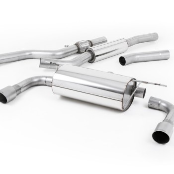 BMW 4 Series F32 428i Auto - Resonated (Quieter) Cat-Back Exhaust System with Titanium Trims (For 435i M Sport Valance) - Brushed Titanium