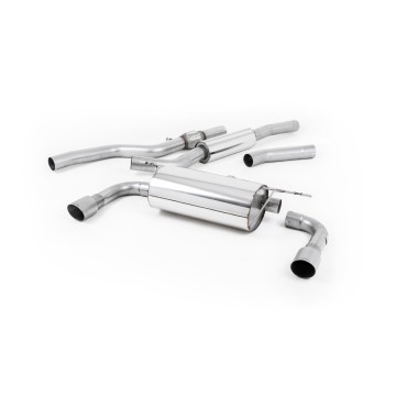 BMW 4 Series F32 428i Auto - Resonated (Quieter) Cat-Back Exhaust System with Titanium Trims (For 435i M Sport Valance) - Brushed Titanium