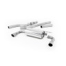 BMW 4 Series F32 428i Auto - Non-Resonated (Quieter) Cat-Back Exhaust System with Titanium Trims (For 435i M Sport Valance) - Brushed Titanium