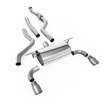 BMW F20/F21 M135i (Non X-Drive) - Cat-Back Exhaust System with Road Rear Silencer & Titanium Tips - Brushed Titanium