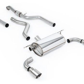 BMW F20/F21 M135i (Non X-Drive) - Cat-Back Exhaust System with Race Rear Silencer & Titanium Tips - Brushed Titanium