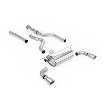 BMW F20/F21 M135i (Non X-Drive) - Cat-Back Exhaust System with Race Rear Silencer & Titanium Tips - Brushed Titanium