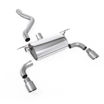BMW F20/F21 M135i (Non X-Drive) - Road Rear Silencer with Titanium Tips - Brushed Titanium